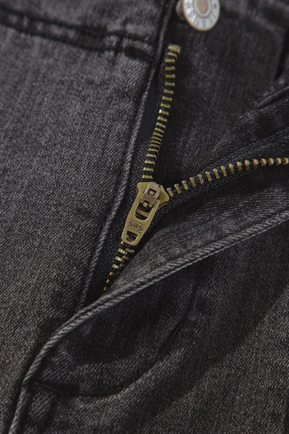 High-Waisted Wide-Leg Vintage Wash Jeans - Tigbul's Variety Fashion Shop