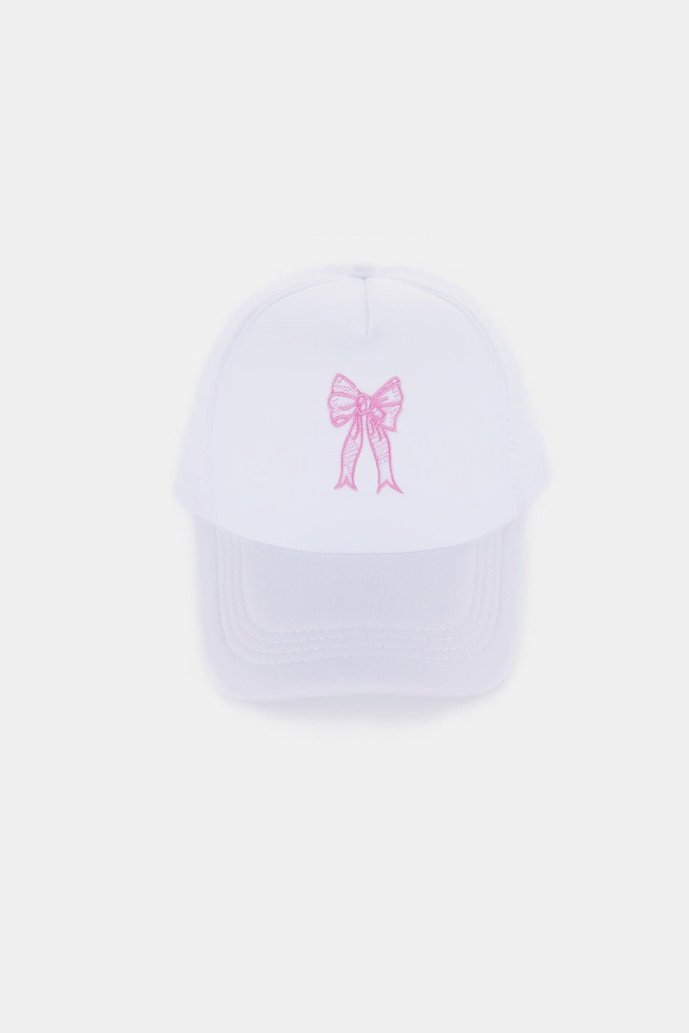 Zenana Ribbon Bow Embroidery Trucker Hat - Tigbul's Variety Fashion Shop