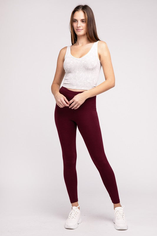 Premium Cotton Full-Length Leggings - Tigbuls Variety Fashion