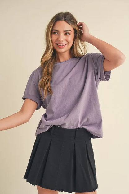 Black Pleated Denim Mini Skirt - Tigbul's Variety Fashion Shop