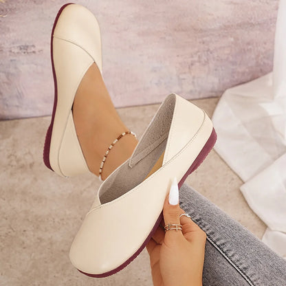 Round Toe Flats Slip-Ons - Tigbul's Variety Fashion Shop