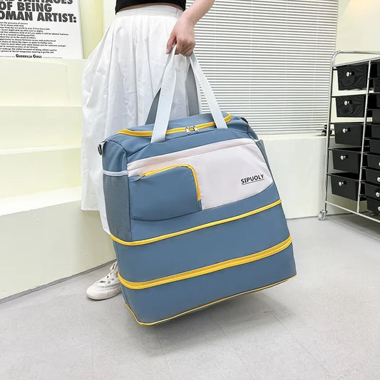 Color Block Oxford Cloth Travel Bag - Tigbul's Variety Fashion Shop