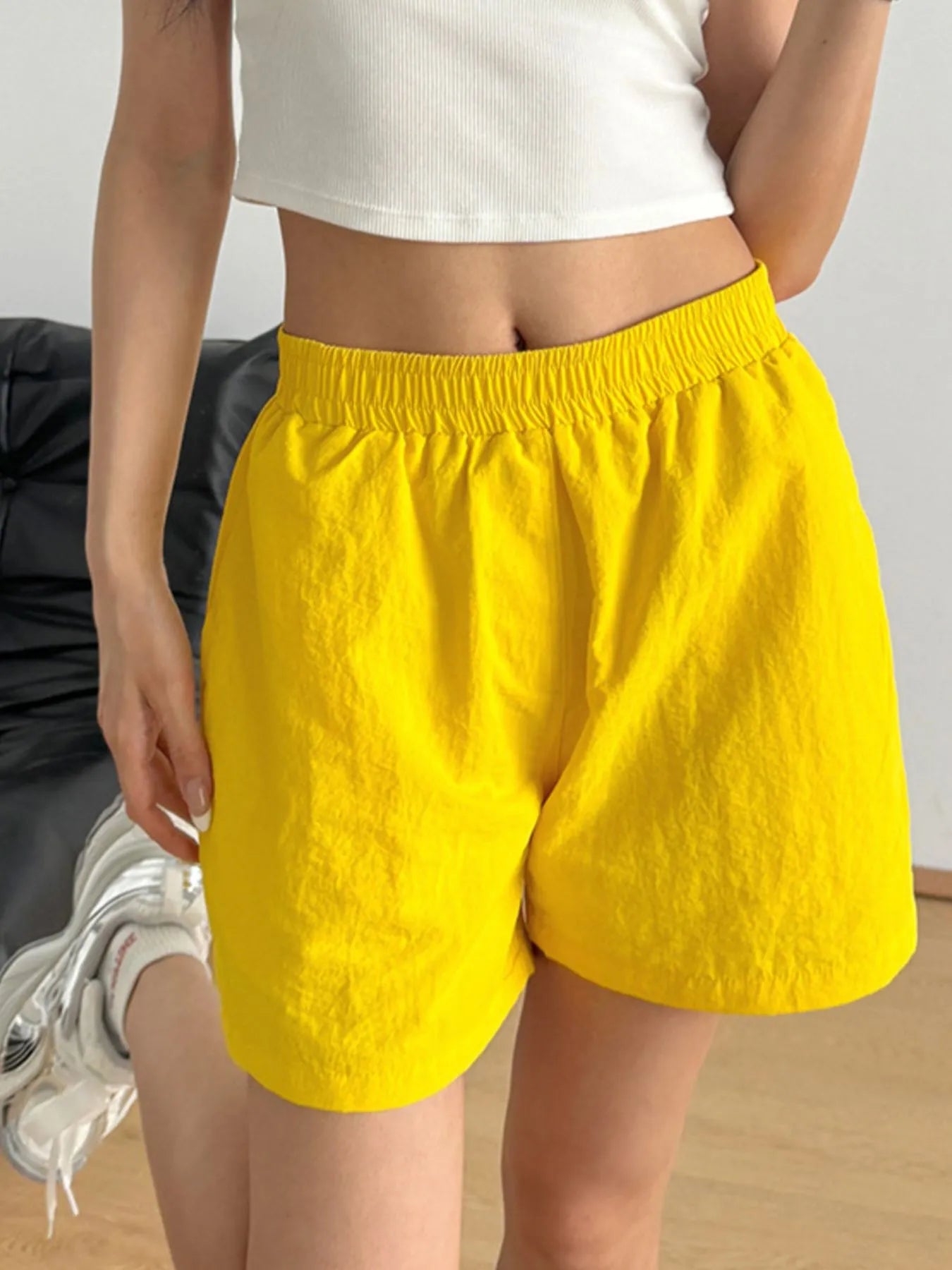 Elastic Waist Casual Shorts - Tigbul's Variety Fashion Shop