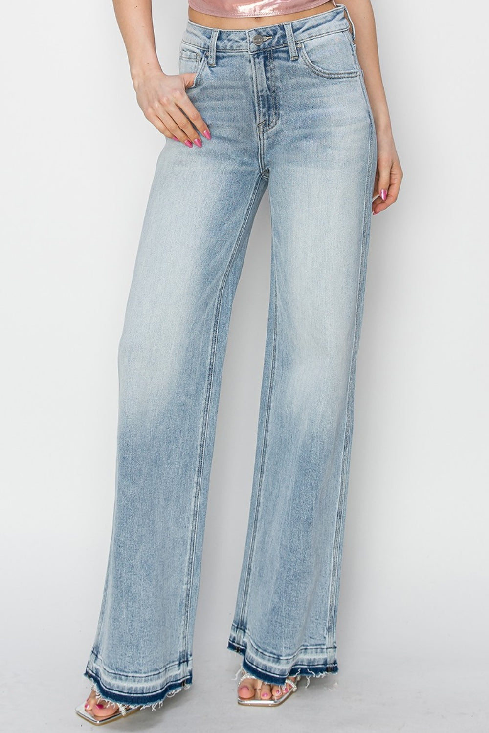 Risen Full Size High Rise Wide Leg Jeans - Tigbul's Variety Fashion Shop