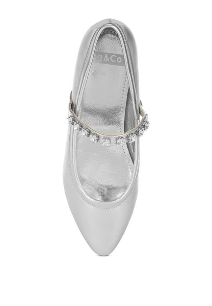 Gloxinia Metallic Mary Jane Ballerinas - Tigbul's Variety Fashion Shop