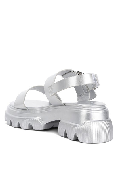 Silas Metallic Chunky Sandals - Tigbul's Variety Fashion Shop
