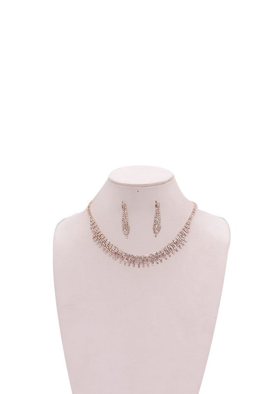 RHINESTONE NECKLACE SET - Tigbul's Variety Fashion Shop