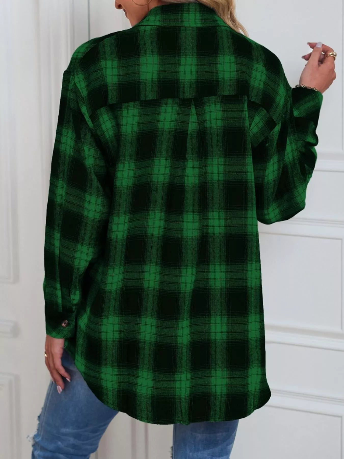 Casual Plaid Button Up Shirt - Tigbul's Variety Fashion Shop