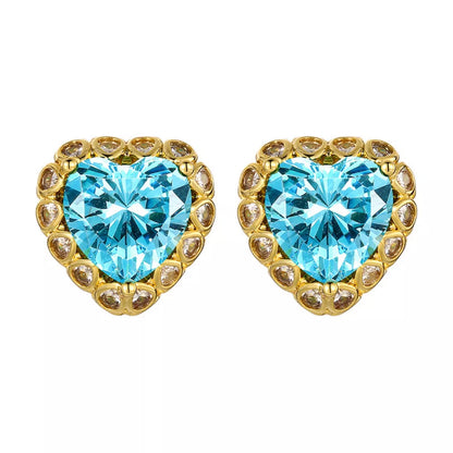 Heart-Shaped Stud Earrings - Tigbul's Variety Fashion Shop