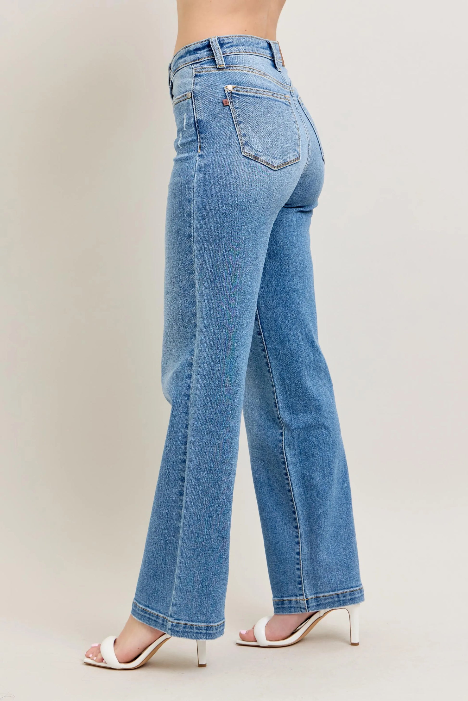 Judy Blue Full Size High Waist Straight Jeans Plus Size - Tigbul's Variety Fashion Shop
