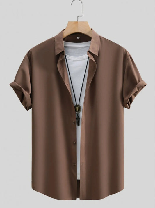 Men's Button Up Short Sleeve Shirt - Tigbul's Variety Fashion Shop