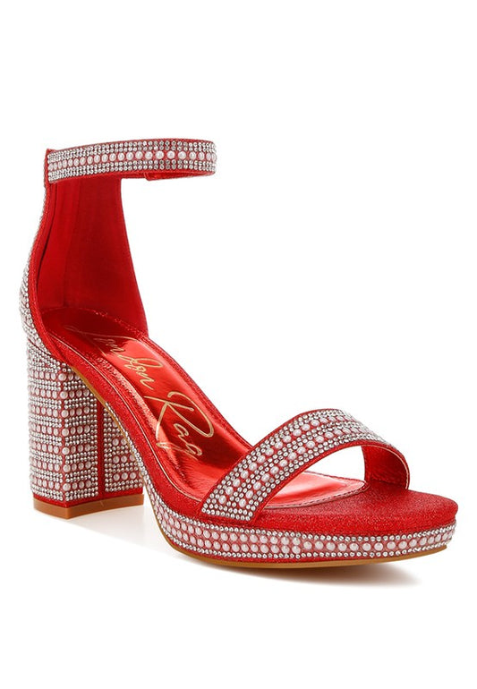 Mejuri Rhinestones And Pearl Embellished Sandals - Tigbul's Variety Fashion Shop