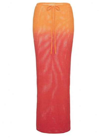 Gradient Crochet Tank and Skirt Set - Tigbul's Variety Fashion Shop