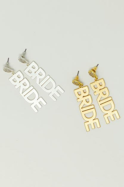 Say I Do Bride Dangle Earrings - Tigbuls Variety Fashion