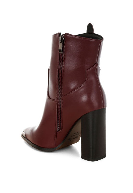 Hatter Pointed Toe Faux Leather Boots - Tigbul's Variety Fashion Shop