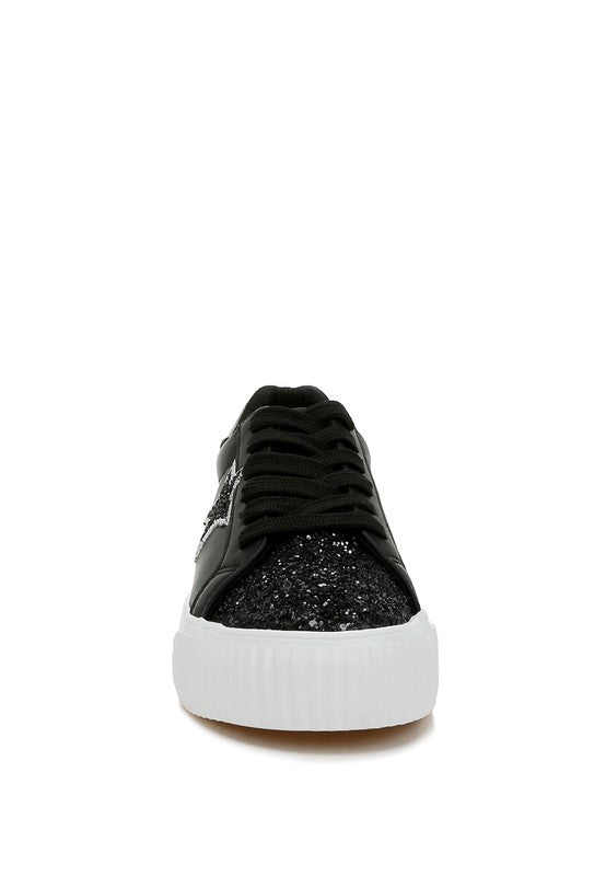 Merida Glitter Patch Chunky Sneakers - Tigbul's Variety Fashion Shop