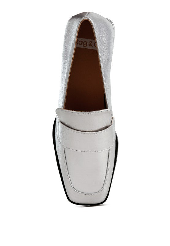 Jongs Metallic Penny Loafers - Tigbul's Variety Fashion Shop