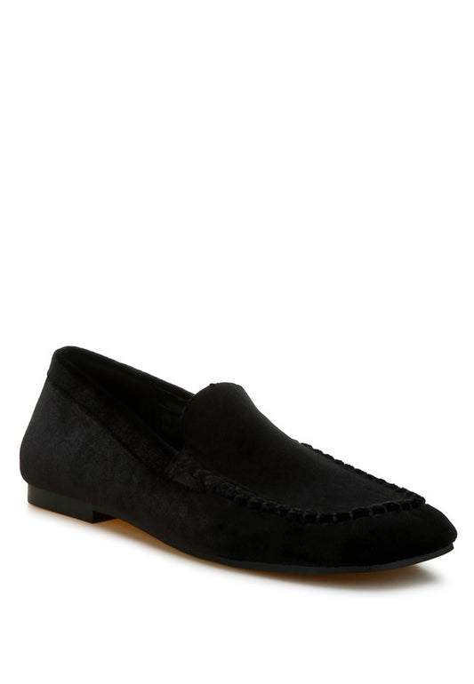 Robua Velvet Flat Loafers - Tigbul's Variety Fashion Shop