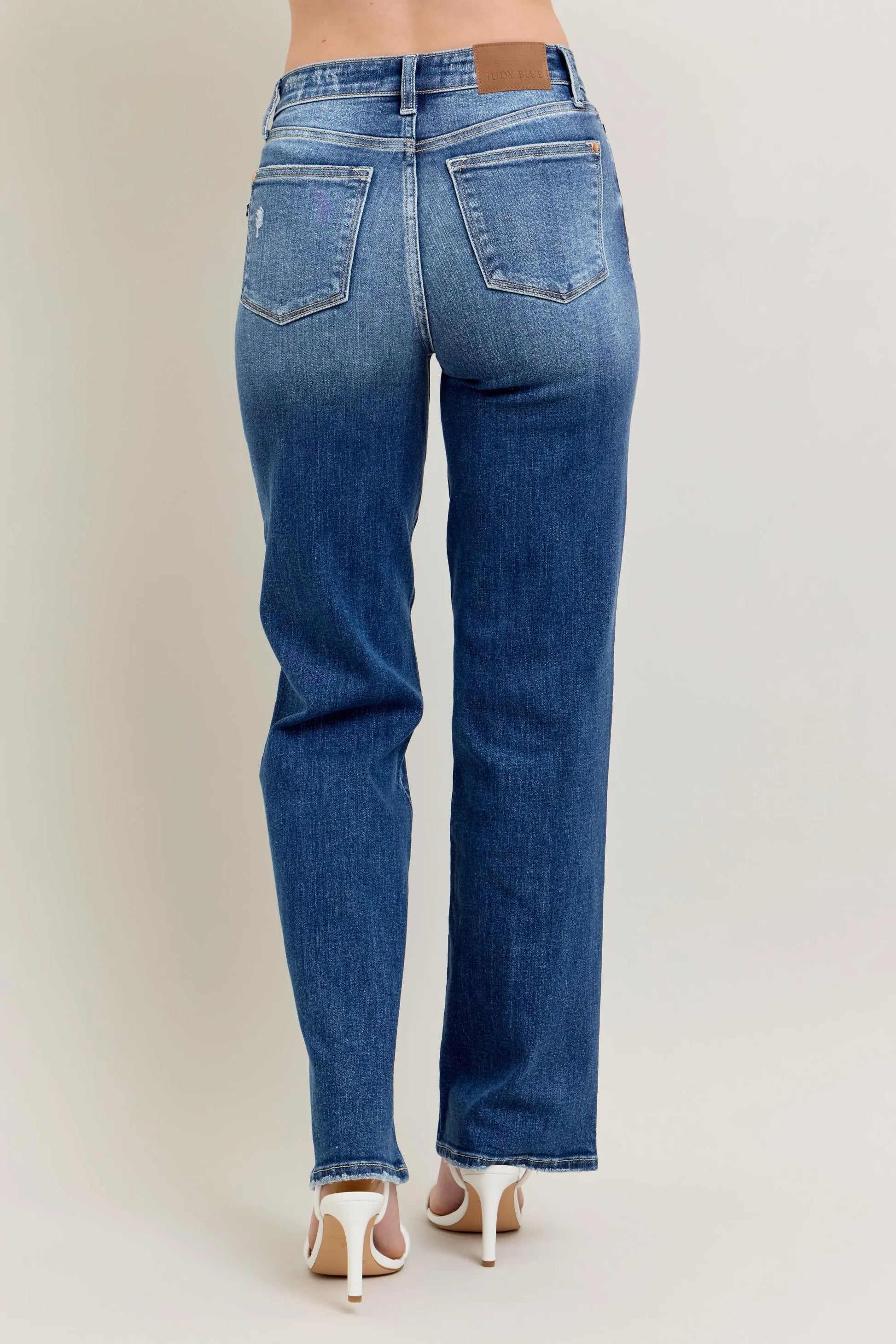 Judy Blue Full Size High Waist 90's Straight Leg Jeans Plus Size - Tigbul's Variety Fashion Shop