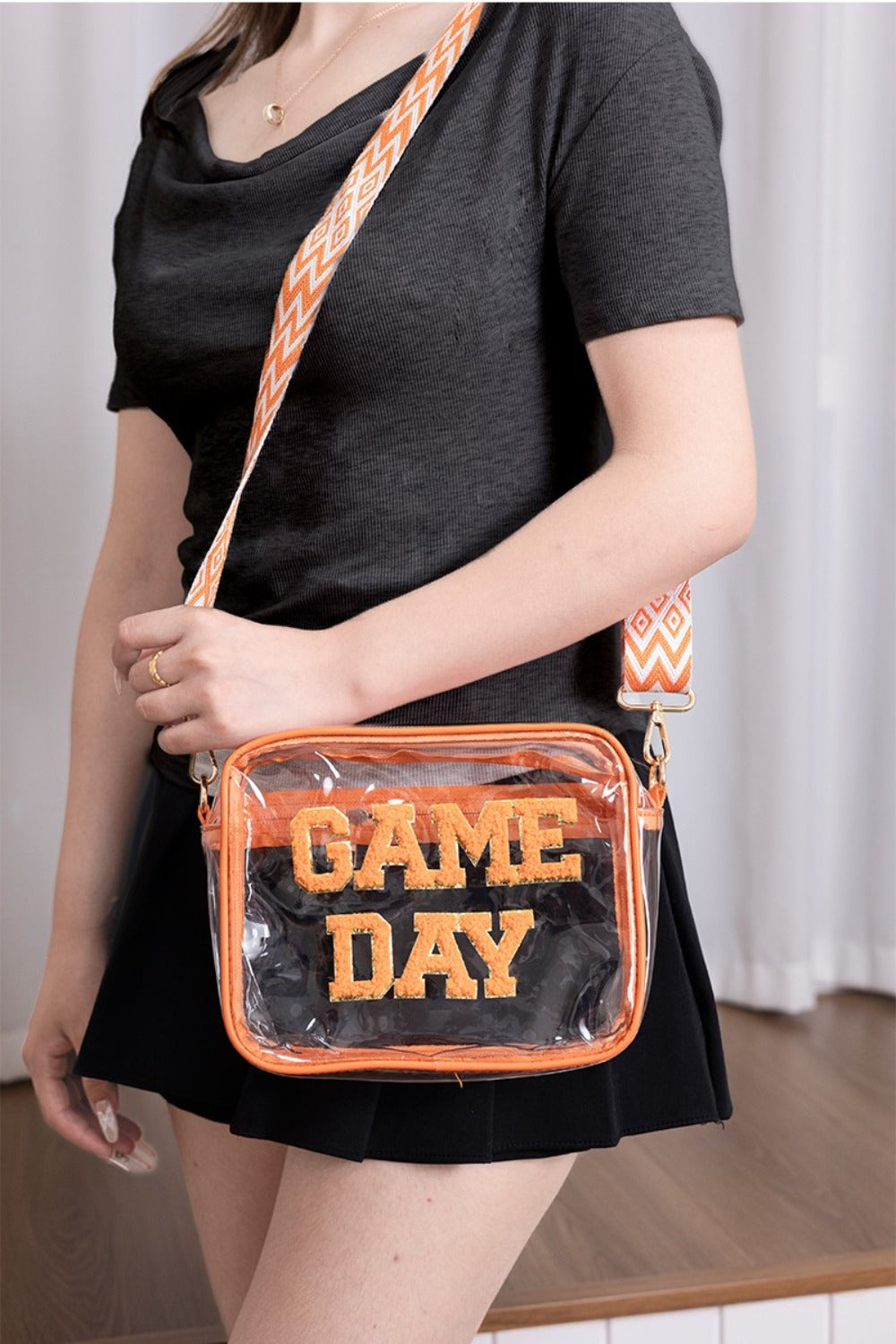 Zenana GAME DAY Stadium Approved Transparent Crossbody Bag - Tigbul's Variety Fashion Shop