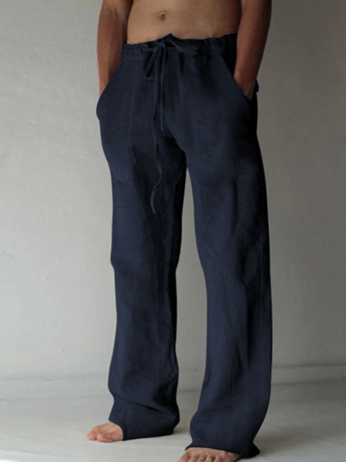 Men's Plus Size Drawstring Loose Fit Pants - Tigbul's Variety Fashion Shop