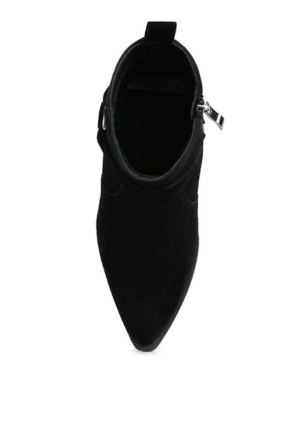 Jockey Harness Detail Ankle Boots - Tigbul's Variety Fashion Shop