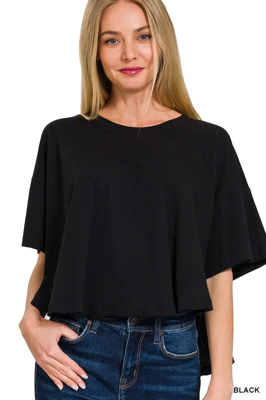 Zenana Cotton Round Neck Short Sleeve T-Shirt - Tigbul's Variety Fashion Shop