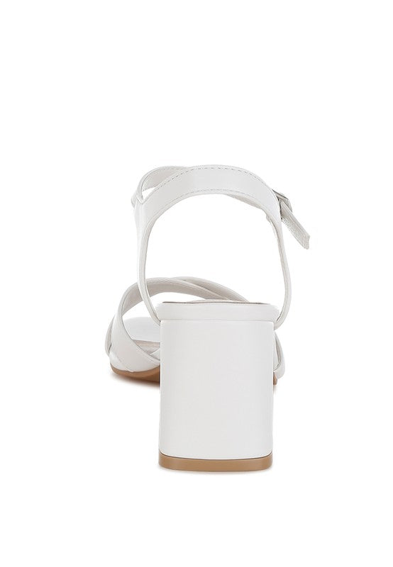 Edessa Square Toe Block Heel Sandals - Tigbul's Variety Fashion Shop