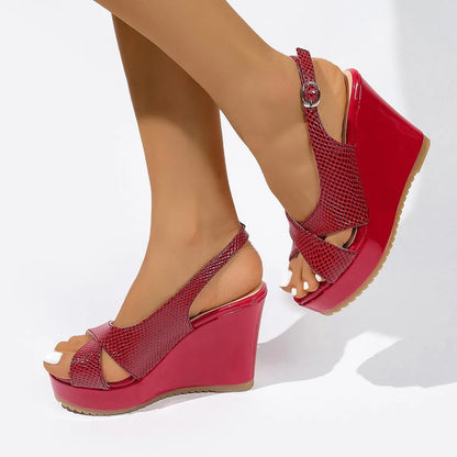 Open Toe Wedge Sandals - Tigbul's Variety Fashion Shop