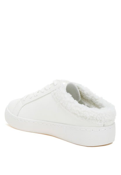 Moxie Fur Collar Slip On Sneakers - Tigbul's Variety Fashion Shop