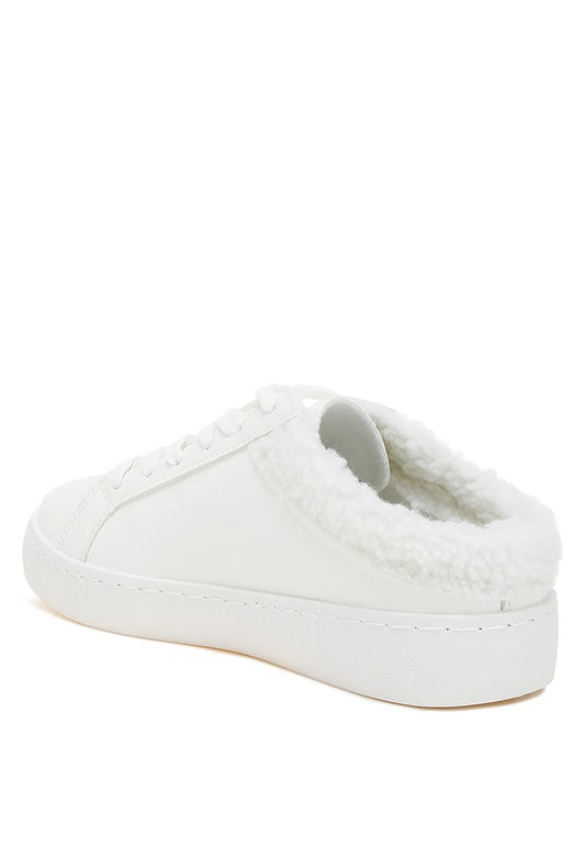 Moxie Fur Collar Slip On Sneakers - Tigbul's Variety Fashion Shop