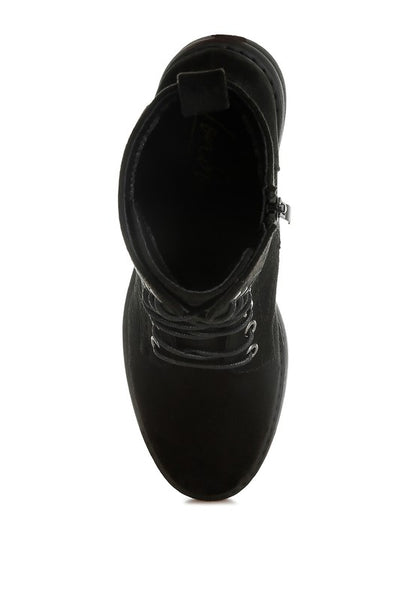 Azalea Lace Up High Ankle Boots - Tigbul's Variety Fashion Shop