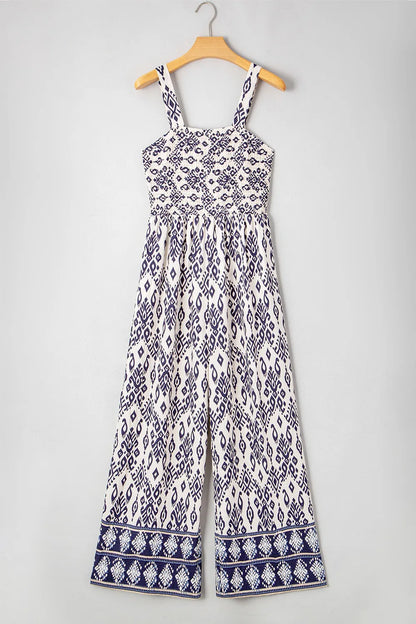 Bohemian Print Wide Leg Jumpsuit - Tigbul's Variety Fashion Shop