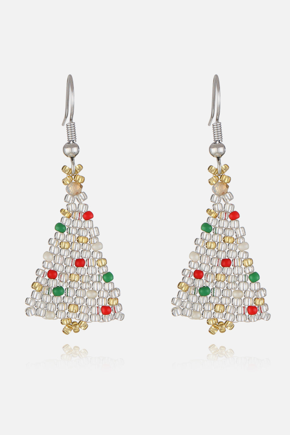 Beaded Christmas Tree Earrings - Tigbul's Variety Fashion Shop