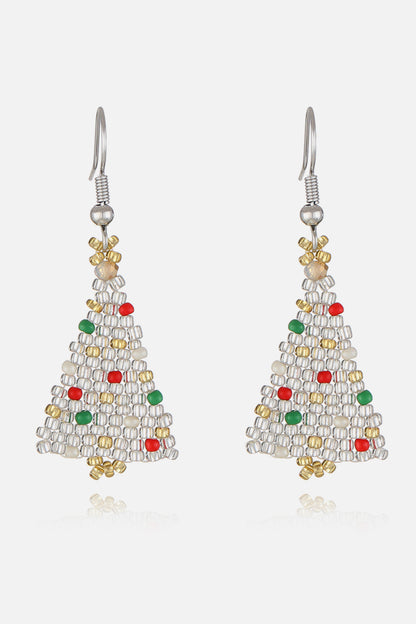 Beaded Christmas Tree Earrings - Tigbul's Variety Fashion Shop