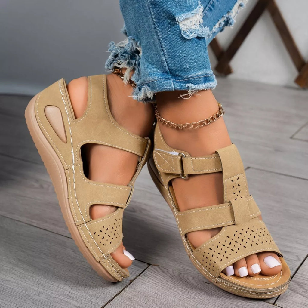 Open Toe Wedge Sandals - Tigbul's Variety Fashion Shop