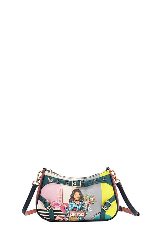 Nicole Lee USA Crescent Shaped Crossbody Bag - Tigbul's Variety Fashion Shop
