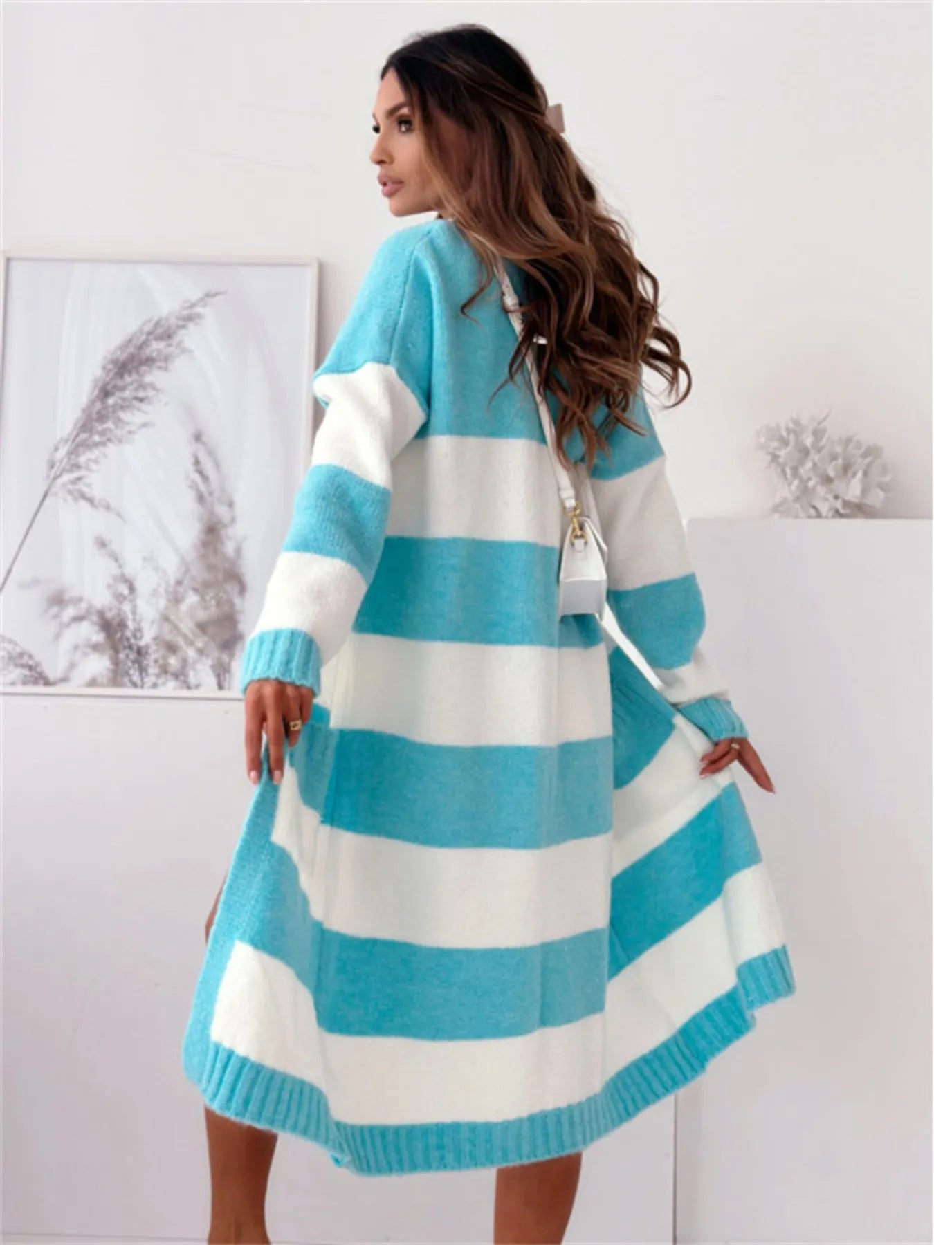 Color Block Open Front Cardigan - Tigbul's Variety Fashion Shop
