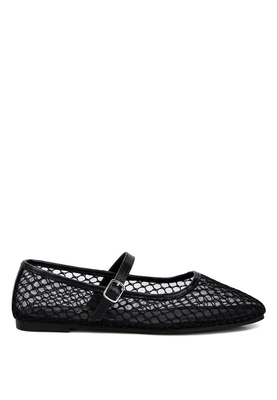 Averona Mesh Mary Jane Flats - Tigbuls Variety Fashion