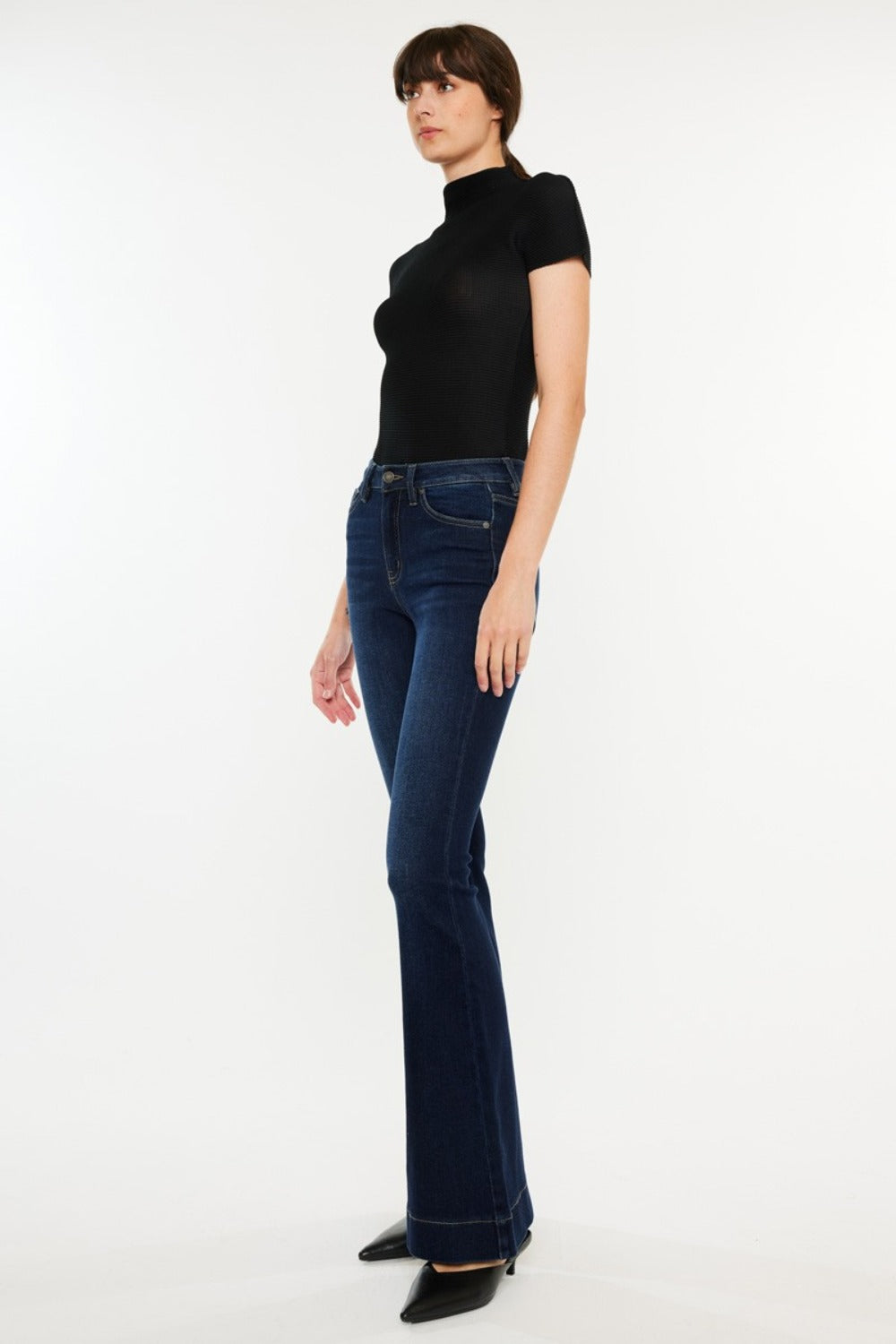 Kancan High Rise Slim Flare Jeans - Tigbul's Variety Fashion Shop