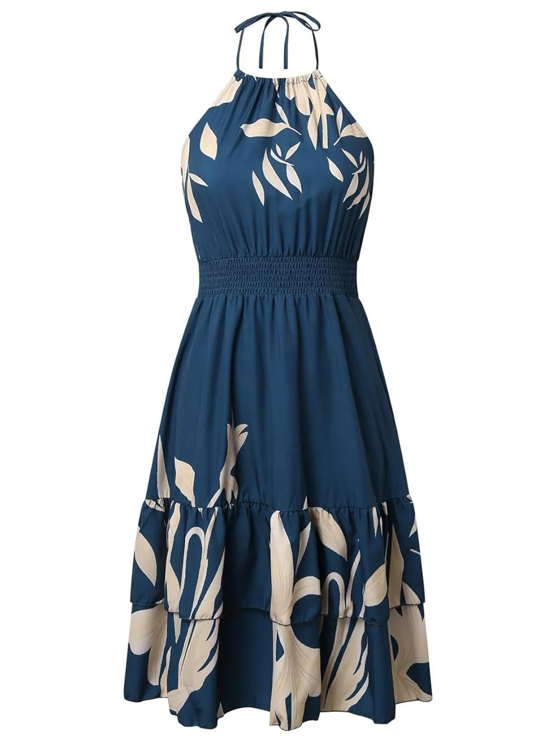 Paisley Print Halter Neck Mini Dress - Tigbul's Variety Fashion Shop