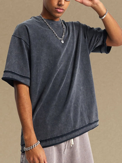 Men's Round Neck Half Sleeve T-Shirt - Tigbul's Variety Fashion Shop