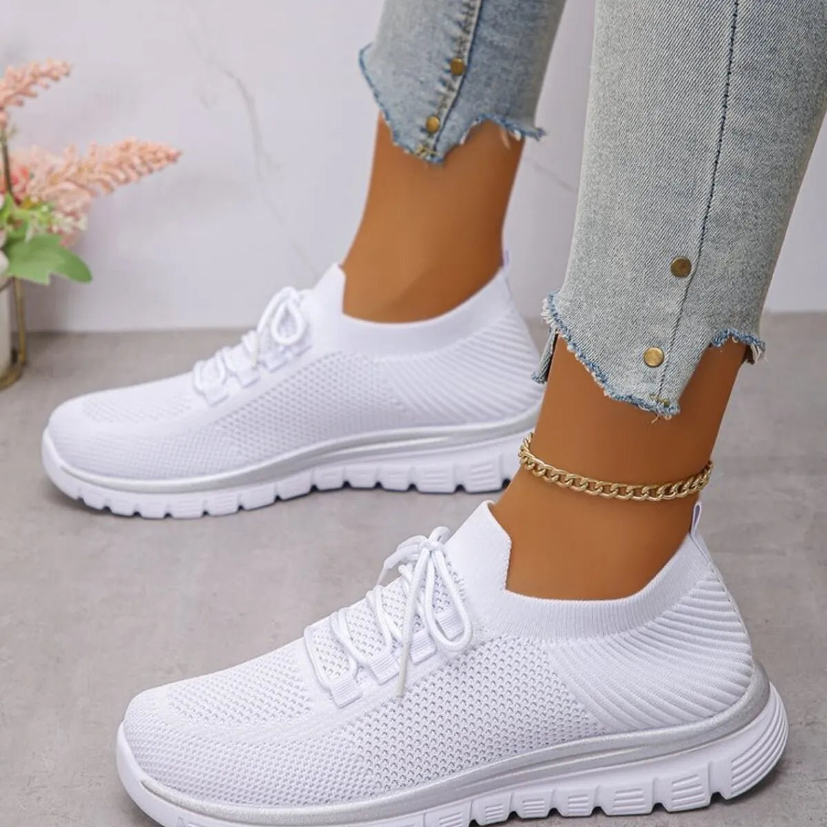 Breathable Mesh Lace Up Athletic - Tigbul's Variety Fashion Shop
