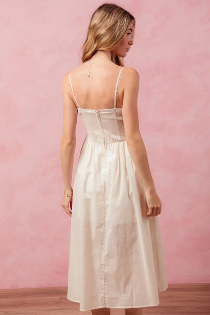 SO ME Smocked Sleeveless Casual Everyday Dress With Slit - Tigbul's Variety Fashion Shop