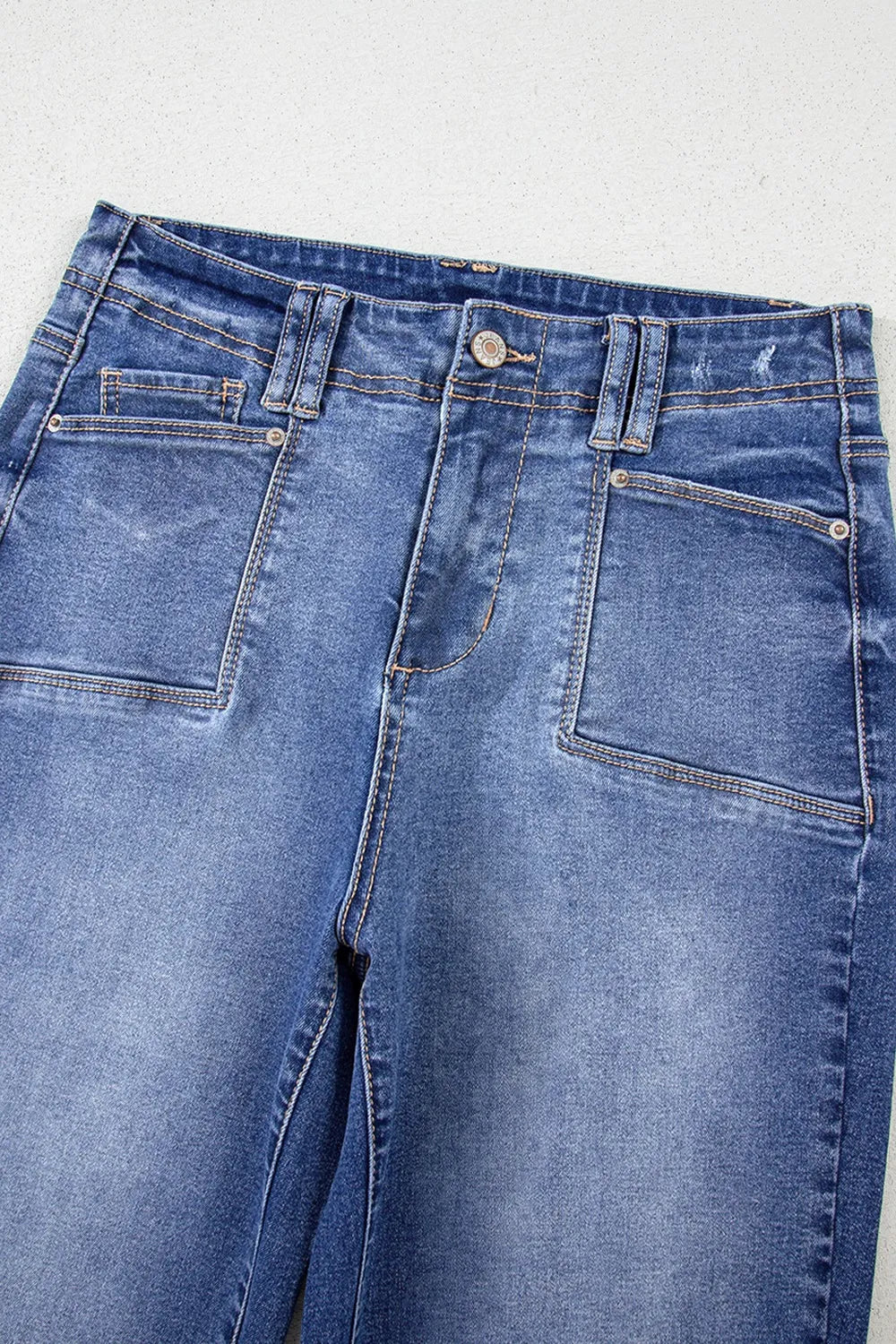 High-Waisted Wide-Leg Vintage Wash Jeans - Tigbul's Variety Fashion Shop