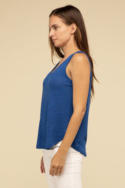 V Neck Sleeveless Cami Top - Tigbul's Variety Fashion Shop