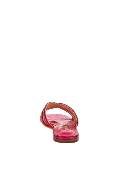 Dindy Rhinestone Cut Out Flats - Tigbul's Variety Fashion Shop