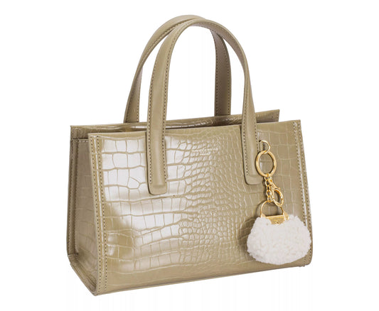David Jones Crocodile Pattern Handbag - Tigbul's Variety Fashion Shop