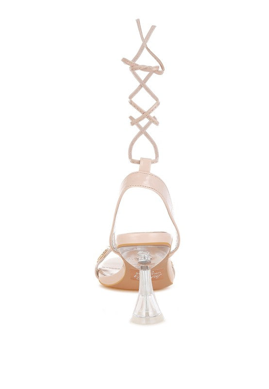 Ebina Charm Detail Spool Heels - Tigbul's Variety Fashion Shop