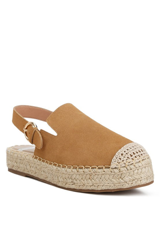 Affie Suede Slingback Strap Espadrilles - Tigbul's Variety Fashion Shop